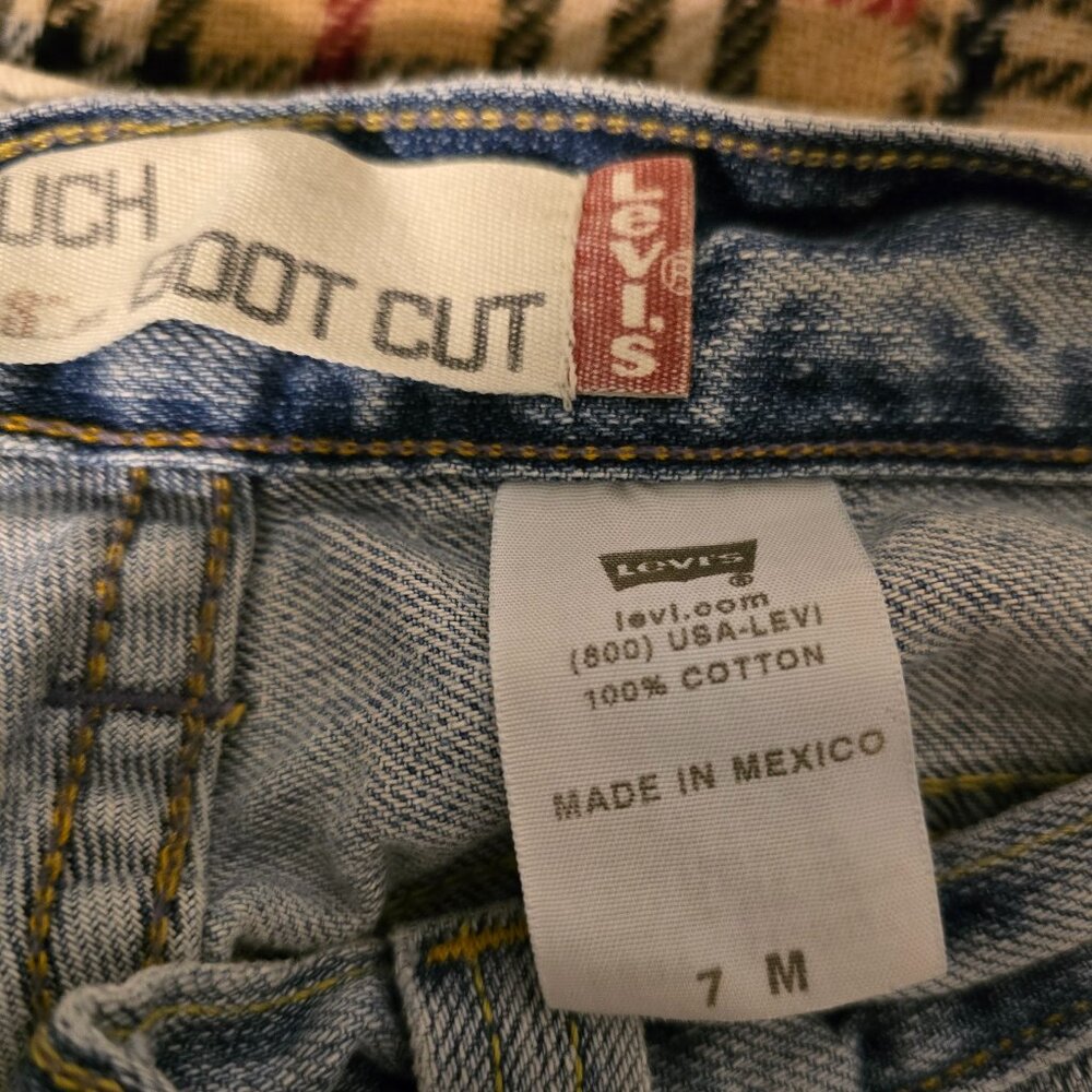 Levis Button Fly Distressed Slouch Bootcut Blue J… - image 3